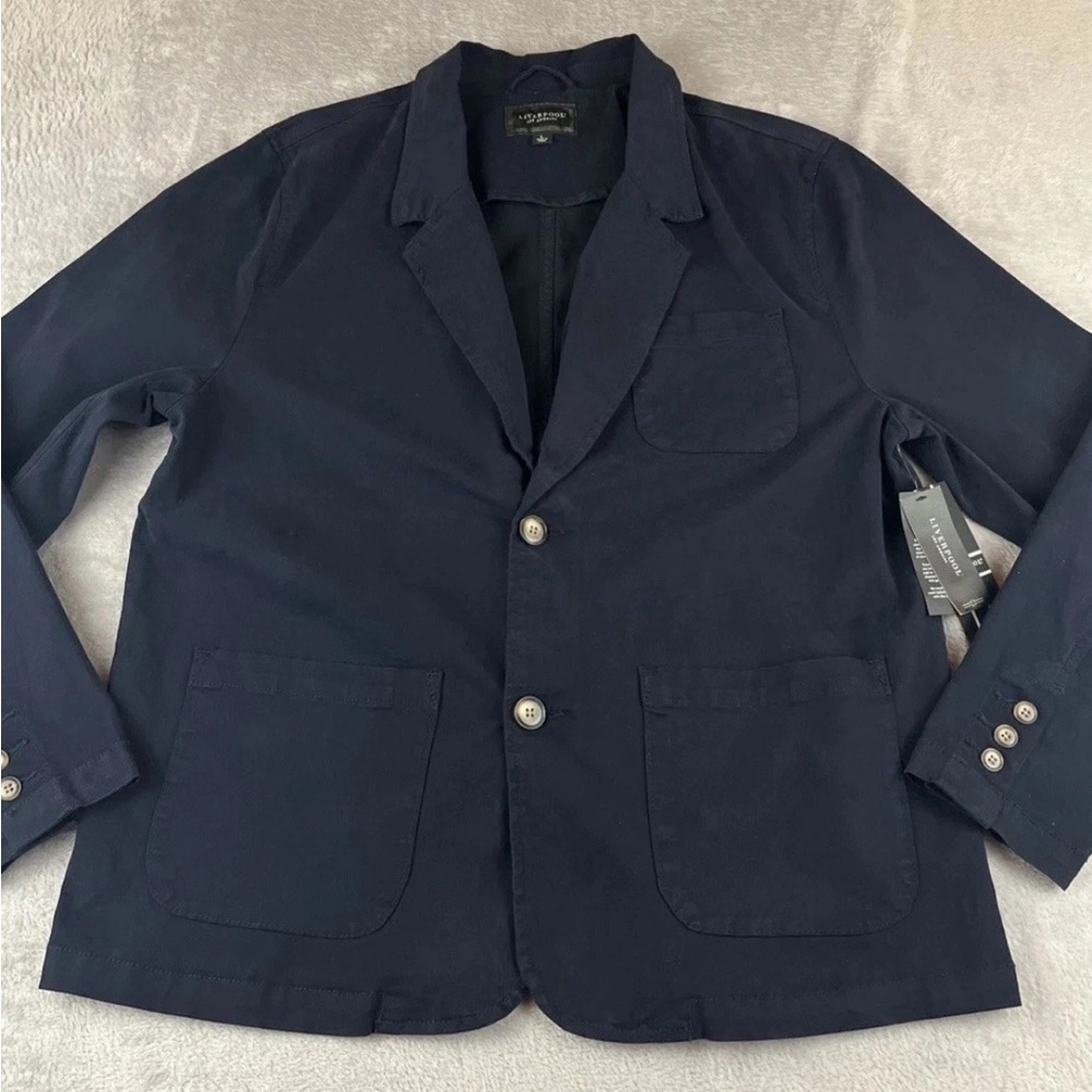 Liverpool Los Angeles mens Blue long sleeve 2 button blazer size Large